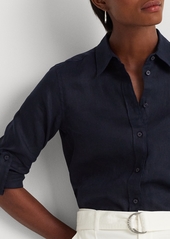 Lauren Ralph Lauren Linen Shirt, Regular & Petite - Polo Black