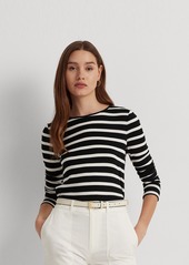 Lauren Ralph Lauren Long-Sleeve Stretch T-Shirt - White/regal Navy