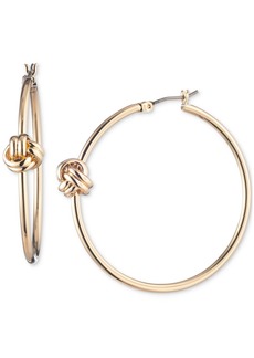 "Lauren Ralph Lauren Medium Knot Hoop Earrings, 1.43"" - Gold"