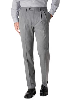 Lauren Ralph Lauren Men's Classic-Fit Ultraflex Stretch Pleated Dress Pants - Grey Solid