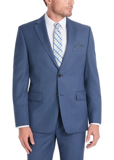Lauren Ralph Lauren Men's Slim-Fit Sharkskin Wool-Blend Suit Jacket - Light Blue