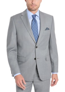 Lauren Ralph Lauren Men's Slim-Fit Sharkskin Wool-Blend Suit Jacket - Light Grey