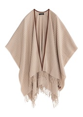 Lauren Ralph Lauren Menswear Ruana with Fringe - Cream/Tan