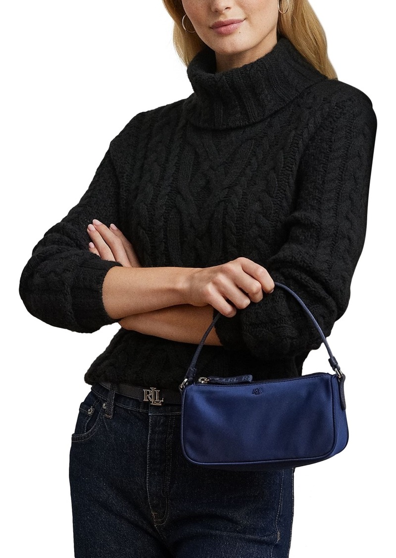 Lauren Ralph Lauren Mini Nylon Top-Handle Pouch - Navy