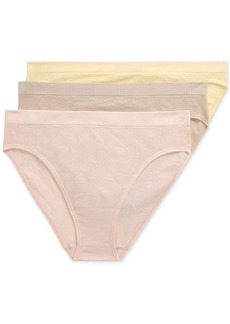 Lauren Ralph Lauren Monogram Mesh Jacquard 3-Pack Bikini Underwear, 4L0185 - Mixed Light