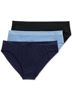 Lauren Ralph Lauren Monogram Mesh Jacquard 3-Pack Bikini Underwear, 4L0185 - Mixed Dark