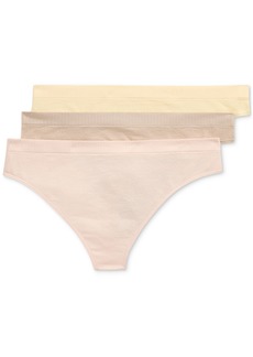 Lauren Ralph Lauren Monogram Mesh Jacquard Thong 3-Pack Underwear, 4L0184 - Mixed Light