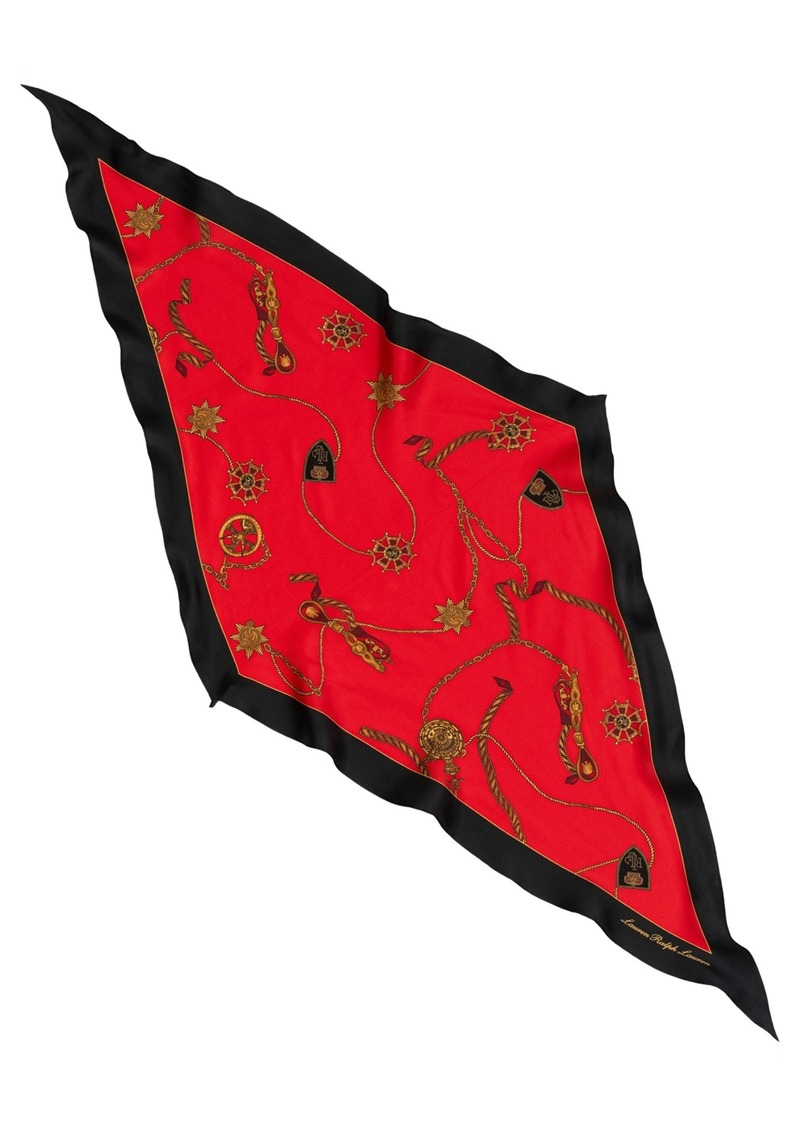 Lauren Ralph Lauren Nautical Large Diamond Scarf - Festive Red