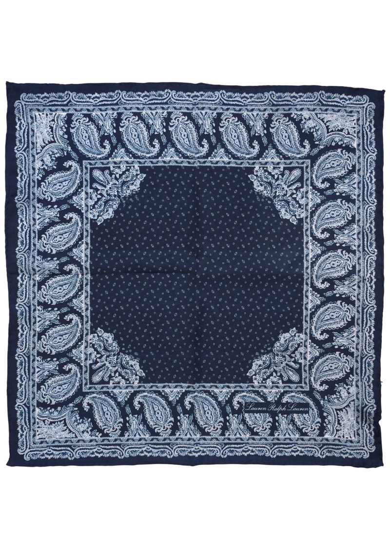 Lauren Ralph Lauren Paisley Square Scarf - Navy