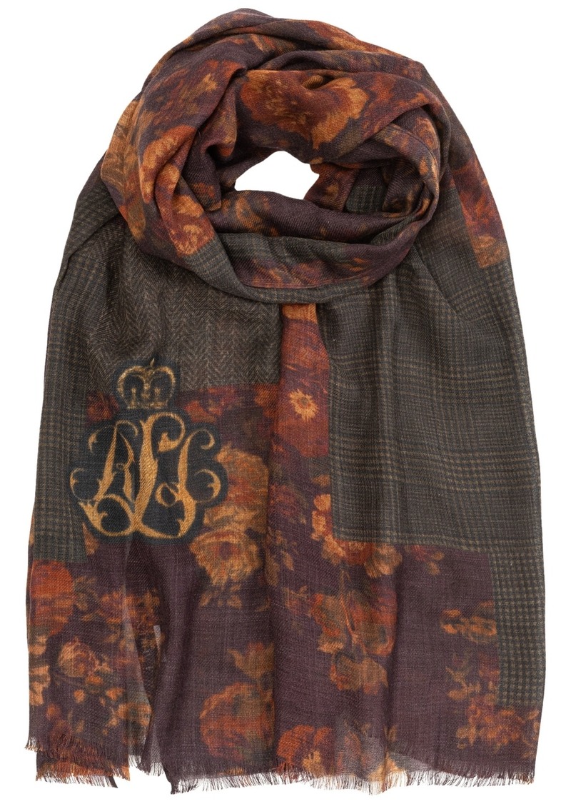 Lauren Ralph Lauren Patchwork Wrap - Pinot Noir