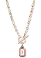 "Lauren Ralph Lauren Pave & Color Stone 17"" Pendant Necklace - Light Gree"