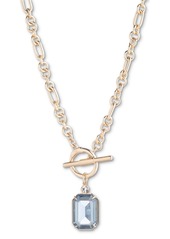 "Lauren Ralph Lauren Pave & Color Stone 17"" Pendant Necklace - Light Pink"