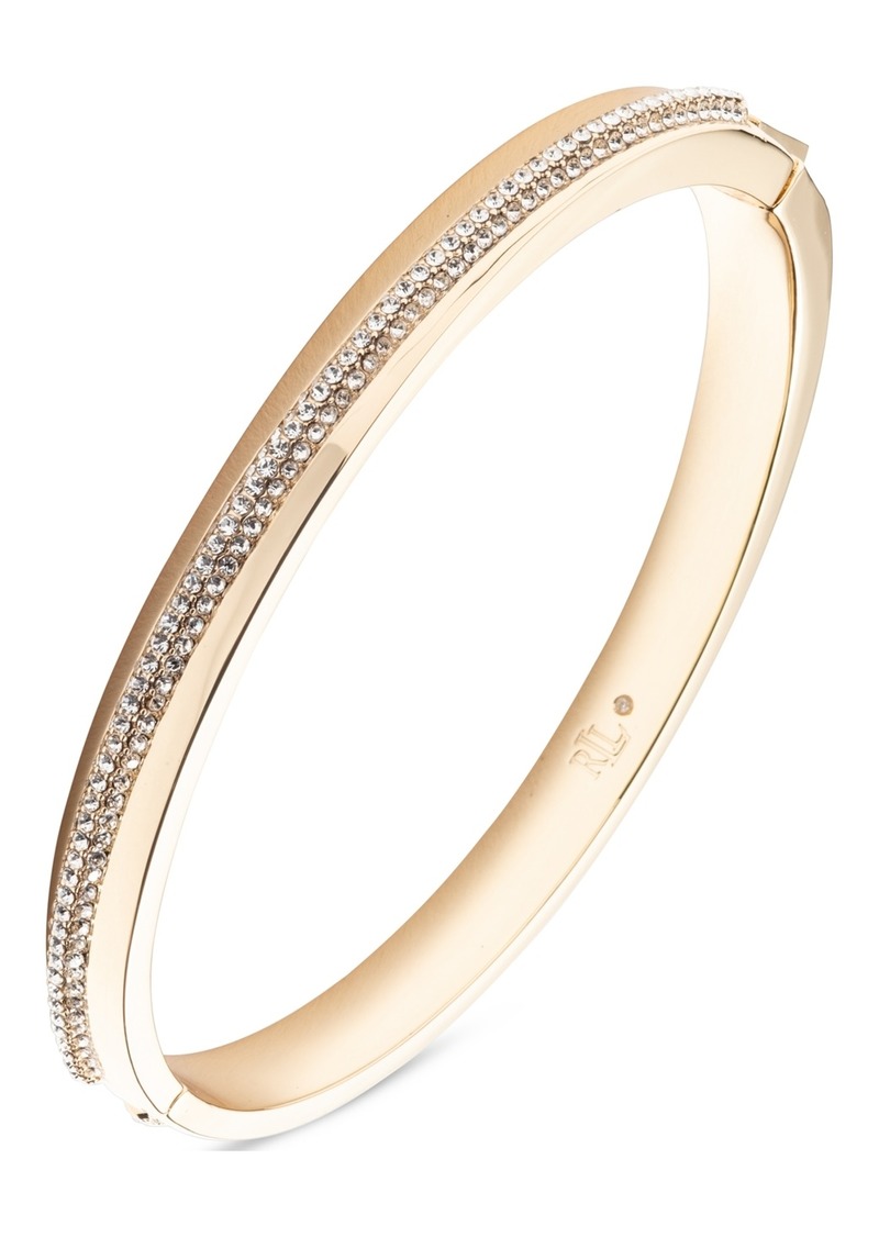 Lauren Ralph Lauren Pave Crystal Bangle Bracelet - Gold