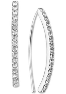 Lauren Ralph Lauren Pave Threader Earrings - Silver
