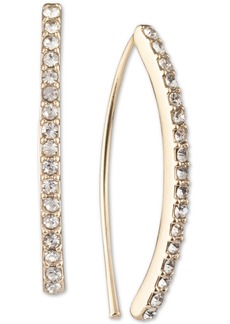Lauren Ralph Lauren Pave Threader Earrings - Gold