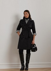 Lauren Ralph Lauren Petite Belted Water-Resistant Trench Coat - Black