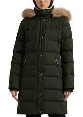 Lauren Ralph Lauren Petite Faux-Fur-Trim Hooded Puffer Coat - Litchfield