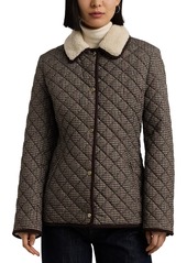 Lauren Ralph Lauren Petite Faux-Sherpa-Collar Quilted Coat - Moda Cream