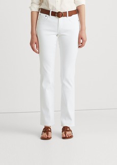 Lauren Ralph Lauren Petite Mid-Rise Straight Jean, Petite & Petite Short Lengths - White