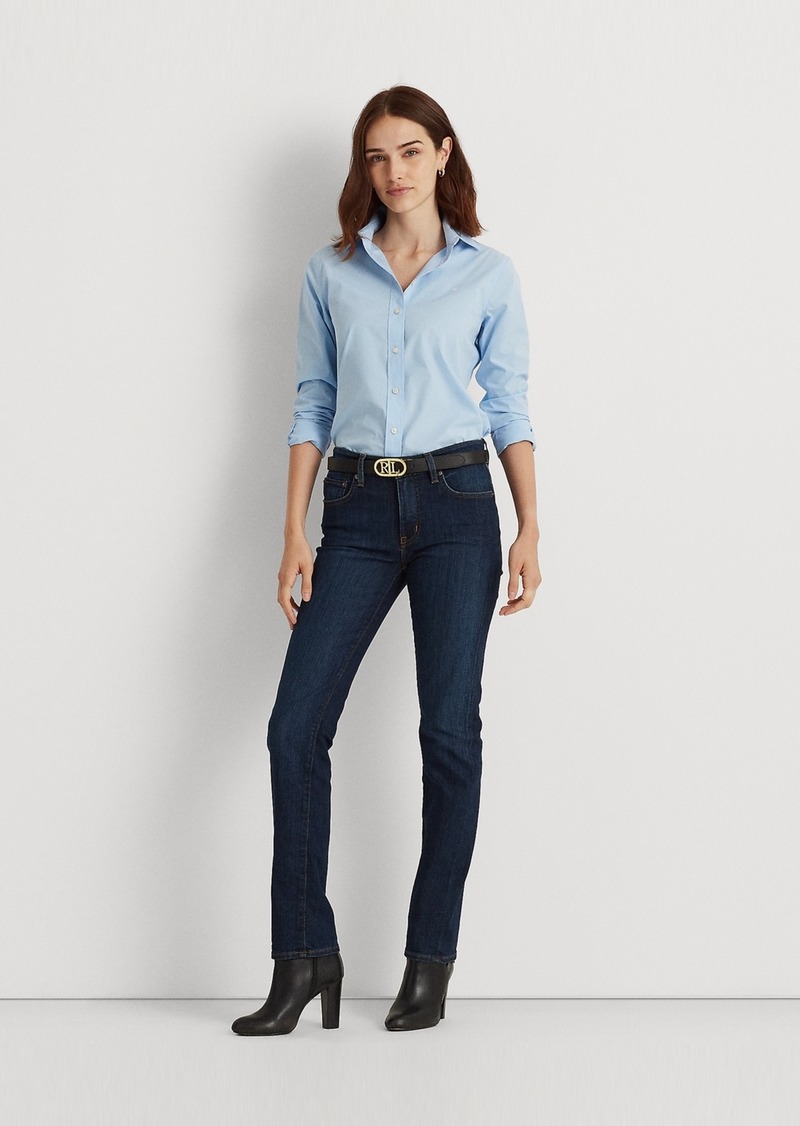 Lauren Ralph Lauren Petite Mid-Rise Straight Jean, Petite & Petite Short Lengths - Deep Royal