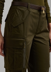 Lauren Ralph Lauren Petite Sateen Cargo Pants - Green