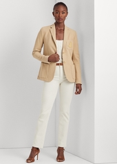 Lauren Ralph Lauren Petite Slim-Fit Jacquard Blazer - Tan