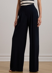 Lauren Ralph Lauren Petite Stretch Jersey Wide-Leg Pants - Lauren Navy