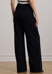 Lauren Ralph Lauren Petite Stretch Jersey Wide-Leg Pants - Lauren Navy