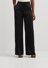 Lauren Ralph Lauren Women's Wide-Leg Satin Pants - Black