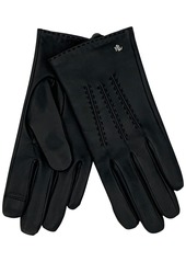 Lauren Ralph Lauren Pick Stitch Leather Gloves - Black