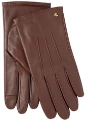 Lauren Ralph Lauren Pick Stitch Leather Gloves - Black