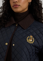 Lauren Ralph Lauren Plus Size Collared Quilted Coat - Dk Navy