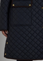 Lauren Ralph Lauren Plus Size Collared Quilted Coat - Dk Navy