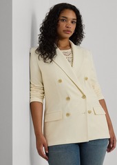 Lauren Ralph Lauren Plus Size Double-Breasted Blazer - Winter Cream