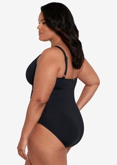 Lauren Ralph Lauren Plus Size Halter-Neck One Piece Swimsuit - Black