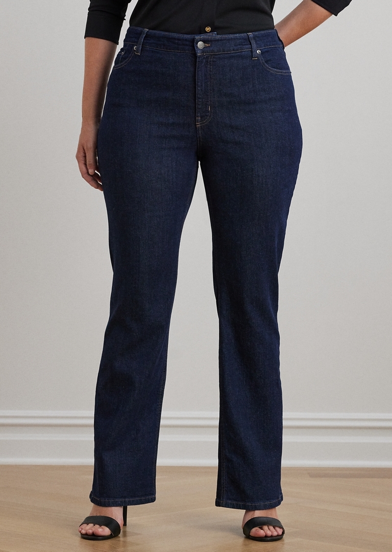 Lauren Ralph Lauren Plus Size High-Rise Bootcut Jeans - Deep Indigo Wash