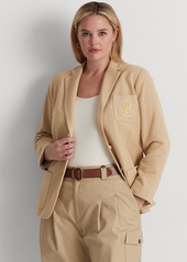 Lauren Ralph Lauren Plus Size Jacquard Blazer - Birch Tan