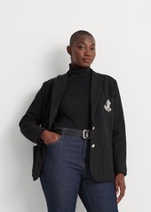 Lauren Ralph Lauren Plus Size Jacquard Blazer - Lauren Navy