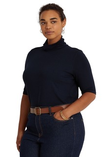 Lauren Ralph Lauren Plus Size Lightweight Turtleneck Sweater - Lauren Navy