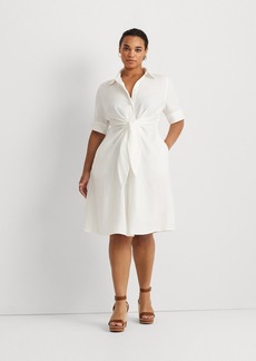 Lauren Ralph Lauren Plus-Size Linen Shirtdress - White