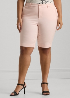 Lauren Ralph Lauren Plus Size Mid-Rise Bermuda Shorts - Pink Opal