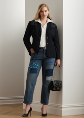 Lauren Ralph Lauren Plus Size Patchwork Boyfriend Jeans - Dusk Indigo Wash