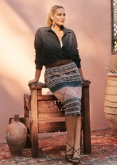 Lauren Ralph Lauren Plus Size Printed Pencil Skirt - Multi