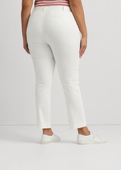 Lauren Ralph Lauren Plus Size Stretch Cotton Cropped Pants - White