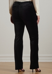 Lauren Ralph Lauren Plus Size Velvet Bootcut Pants - Black Velvet