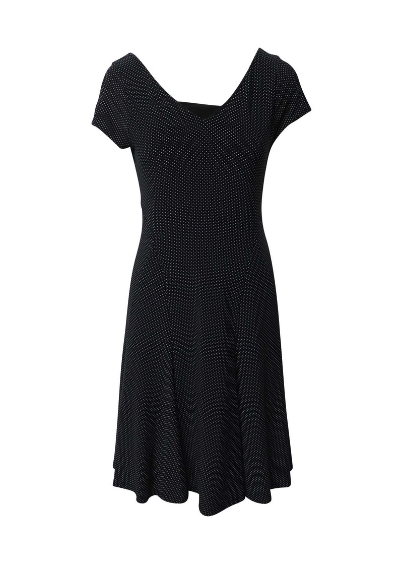 Lauren Ralph Lauren Polka-Dot Dress in Black Polyester