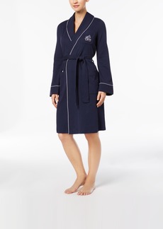 Lauren Ralph Lauren Quilted Shawl Collar Short Robe - Navy