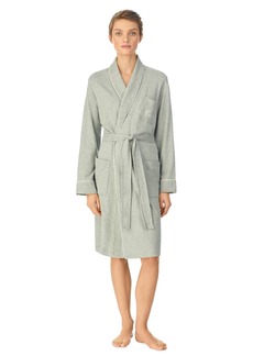 Lauren Ralph Lauren Quilted Shawl Collar Short Robe - Heather Grey