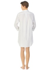 Lauren Ralph Lauren Roll-Cuff Sleepshirt Nightgown - White