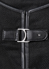 Lauren Ralph Lauren Ruana with Equestrian Buckle - Black